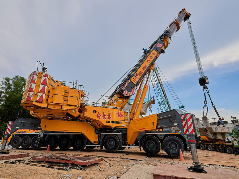Photo accompanying milestone 2015, heaving loading truck shown at an angle, being deployed.